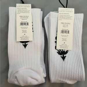 Free People White Casual Socks